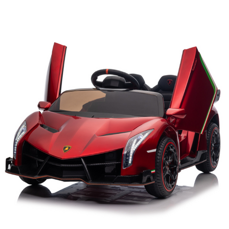 Voiture à enfourcher Lamborghini Veneno 4x4 12 V ; Voiture télécommandée électrique monoplace pour enfants sous licence