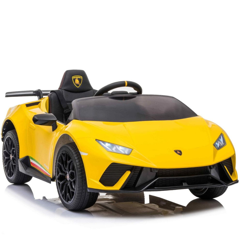 Voiture à enfourcher Lamborghini Huracan 4x4 12 V ; Voiture télécommandée électrique monoplace pour enfants sous licence