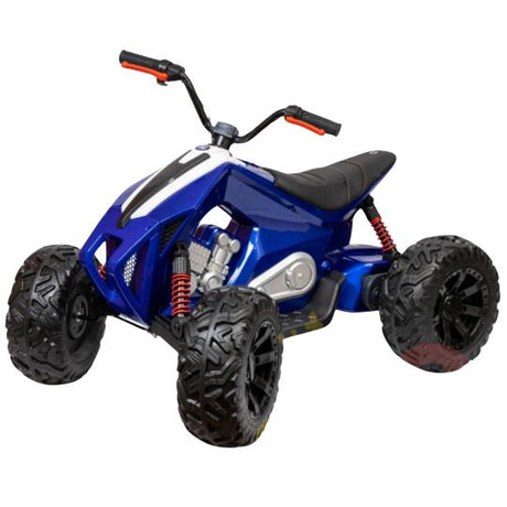 24V Adventure Pro Kids ATV: Leather Seat and Rubber Wheels - Ultimate Outdoor Fun