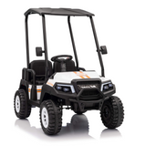 24V Kids Golf Buggy Edition XL 4-Seater 4x4 Ride-On UTV - Rubber Wheels, Music, Remote