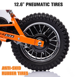 24V Trailblazer Junior 250-Watt Dirt Bike For Big Kids & Teens: Air-Filled Rubber Tires For Off-Road Fun