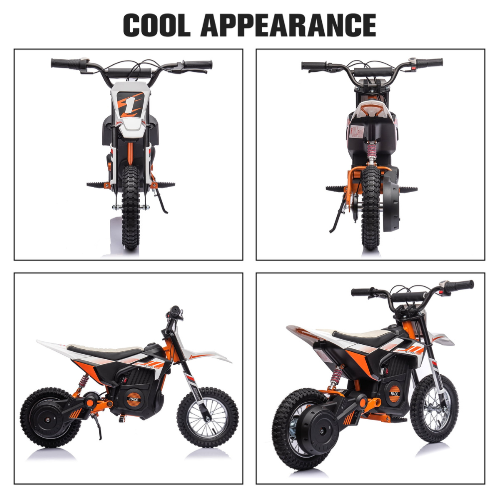 24V Trailblazer Junior 250-Watt Dirt Bike For Big Kids & Teens: Air-Filled Rubber Tires For Off-Road Fun