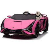 Voiture de luxe Lamborghini Sian 24 V améliorée : voiture de luxe 4x4 2 places pour enfants