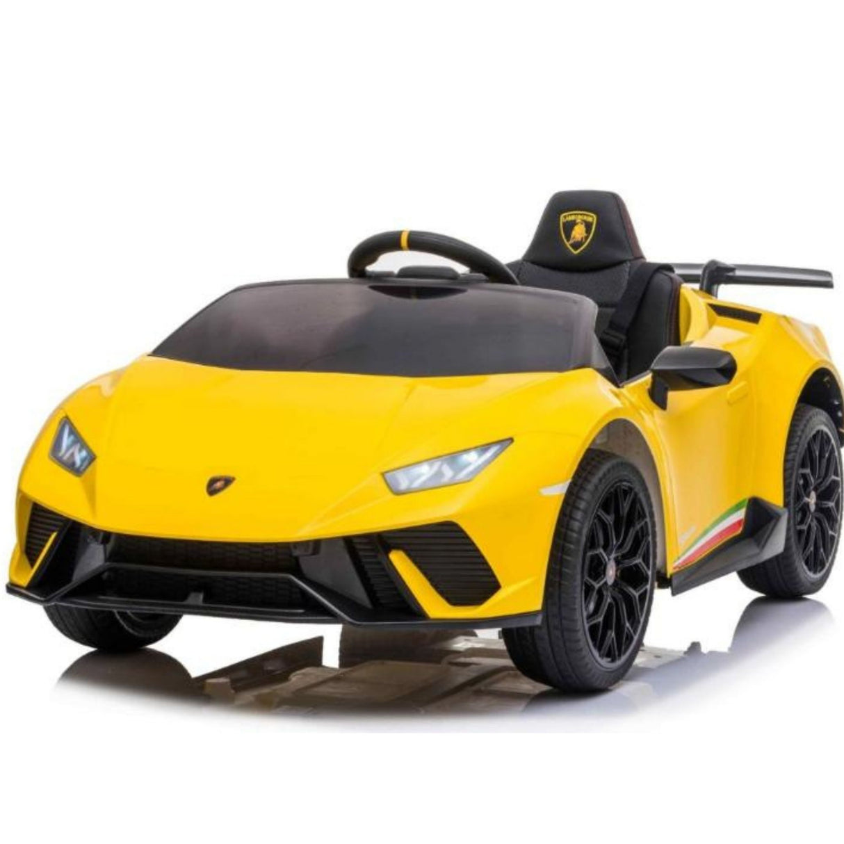 Voiture à enfourcher Lamborghini Huracan 4x4 12 V ; Voiture télécommandée électrique monoplace pour enfants sous licence