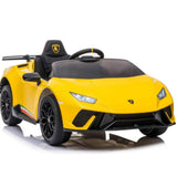 Voiture à enfourcher Lamborghini Huracan 4x4 12 V ; Voiture télécommandée électrique monoplace pour enfants sous licence