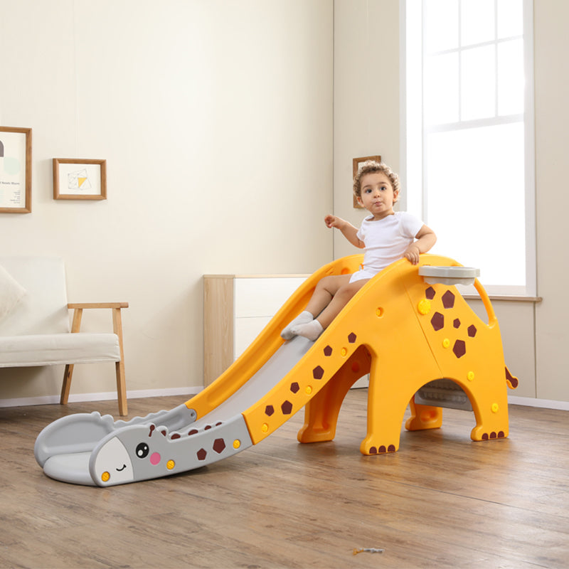 Kids Indoor & Outdoor Giraffe Slide with Ball Frame - Interactive Fun for Kids & Toddlers