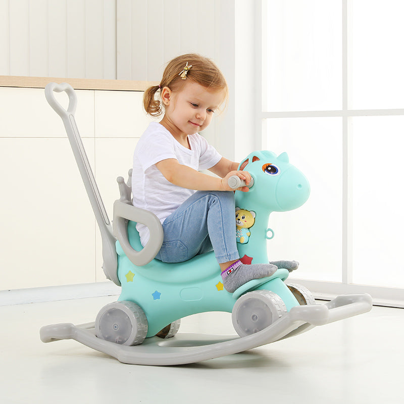 Kids Indoor & Outdoor Ride-On Rocking Horse - Fun and Engaging Foot to Foot Push-Car & Rocker