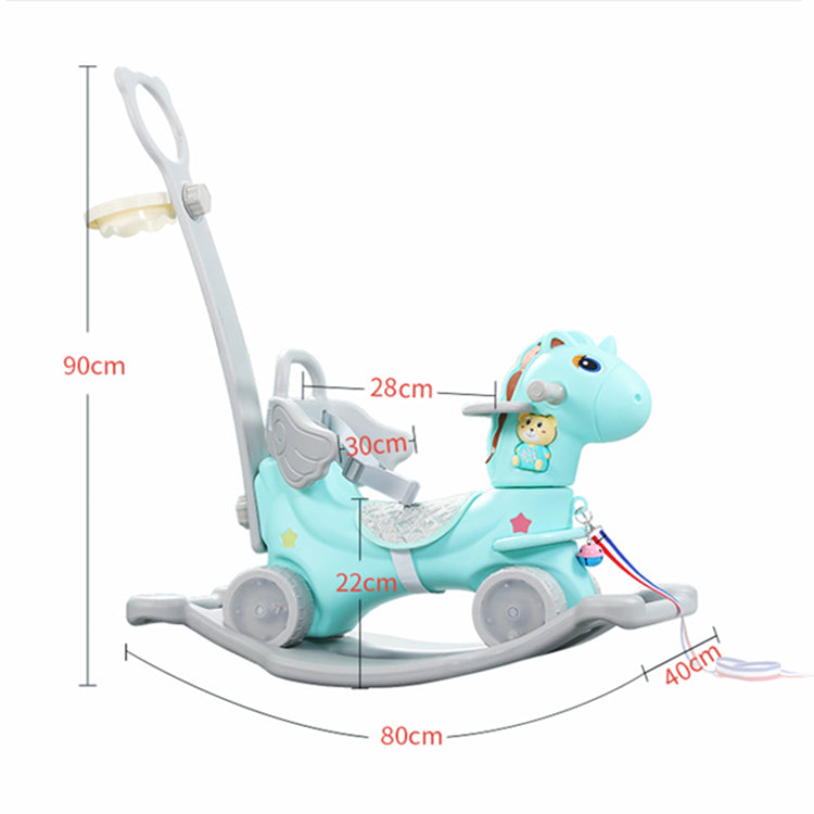 Kids Indoor & Outdoor Ride-On Rocking Horse - Fun and Engaging Foot to Foot Push-Car & Rocker