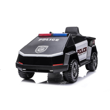 12V Emergency Services Ride On Cyber Truck - Police Officer & Firefighter 4x4 Electric Car For Kids