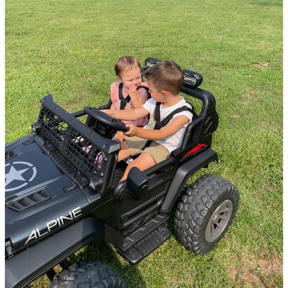 Camion porteur 4x4 Road Runner XXL 24 V pour enfants à 2 places