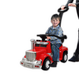 6V Big Rig 3-in-1 Convertible Ride-on Truck for Toddlers: Kids Remote Control Electric Truck